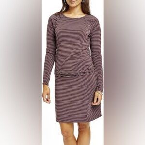 Carve Designs Women's Long Sleeve Striped Shore Dress Size Small